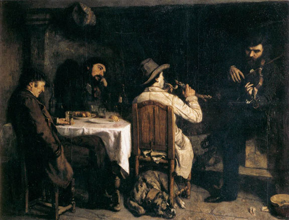 After Dinner at Ornans by Gustave Courbet, 1849