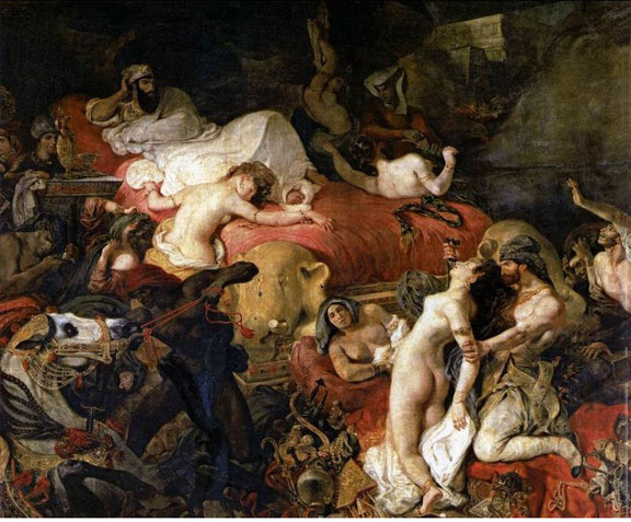 The Death of Sardanapalus by Eugene Delacroix, 1827