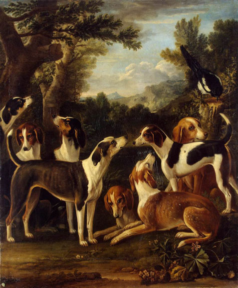 Hounds and a Magpie by John Wootton, 1740