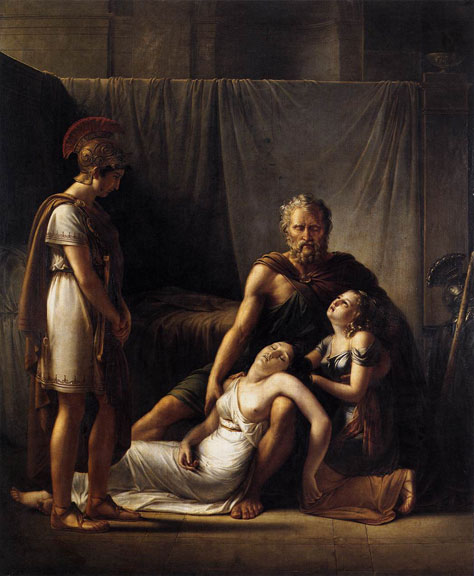 The Death of Belisarius’ Wife by François-Joseph Kinsoen, 1817