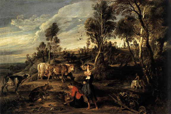 Farm at Laken by Pieter Pauwel Rubens, 1618