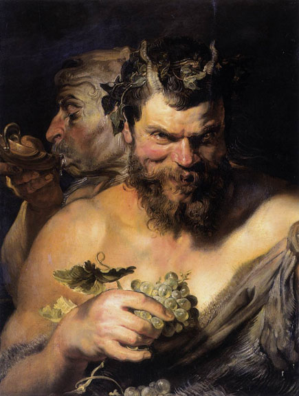 Two Satyrs by Pieter Pauwel Rubens, 1618-19