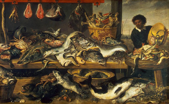 Fish Market by Frans Snyders, 1620