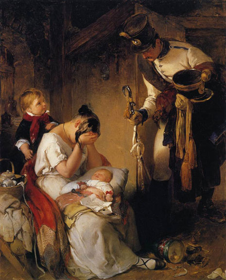 The Sad Message by Peter Fendi, 1838