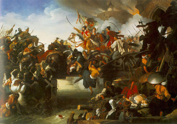 The Attack of Zrinyi by Johann Peter Krafft, 1825