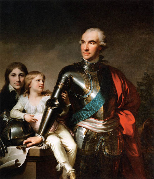 Count Stanislas Felix Potocki and his Two Sons by Johann Baptist I Lampi, 1789