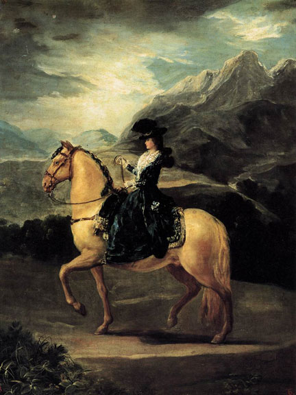 Portrait of María Teresa de Vallabriga on Horseback by Francisco de Goya y Lucientes, 1783