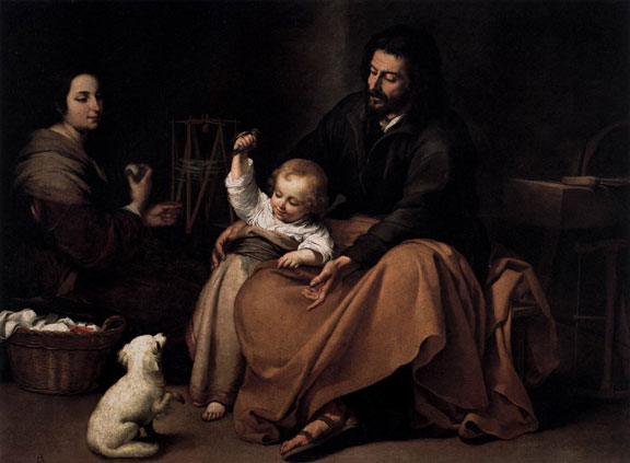 The Holy Family by Bartolomé Esteban Murillo, 1650