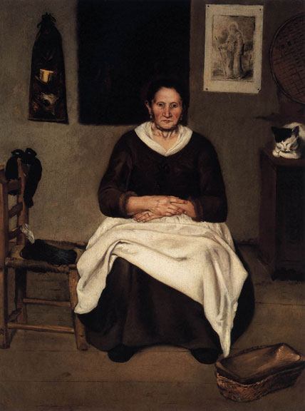 Old Woman Seated by Antonio Puga