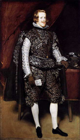 Philip IV in Brown and Silver by Diego Rodriguez de Silva y Velázquez, 1631-32