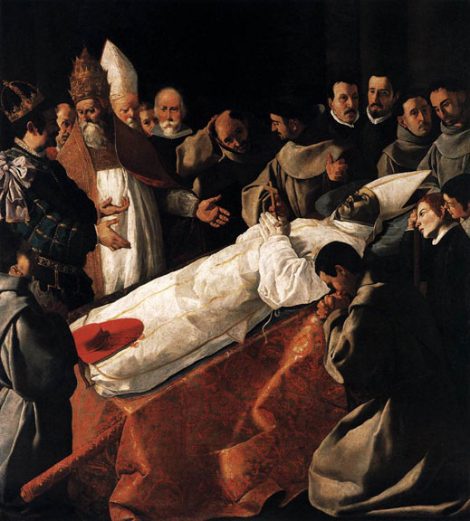 The Lying-in-State of St Bonaventura by Francisco de Zurbarán, 1629