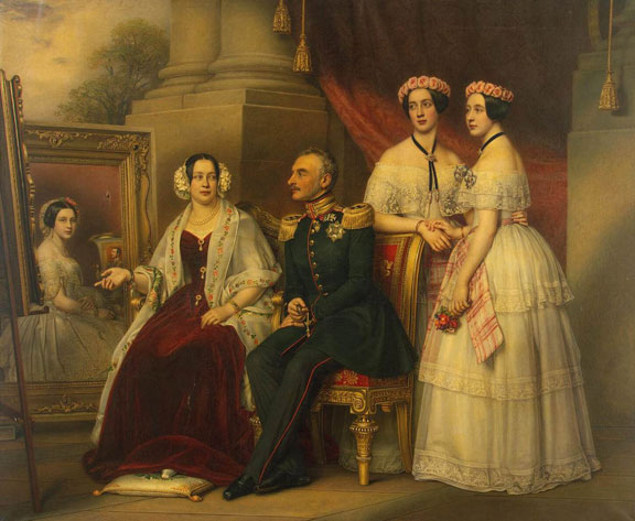 Portrait of the Family of Joseph, Duke of Saxe-Altenburg by Karl Joseph Stieler, 1848