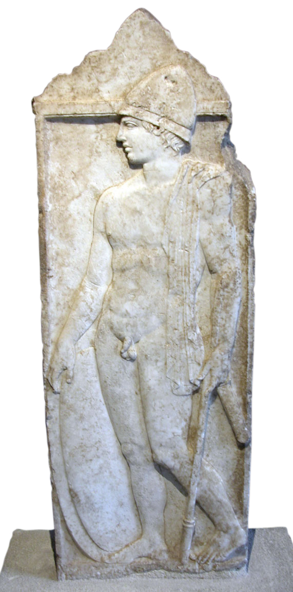 Funeral Stele of a Macedonian soldier from Pella Macedonia