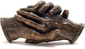 Poets’ Hands by Harriet Goodhue Hosmer sculpture