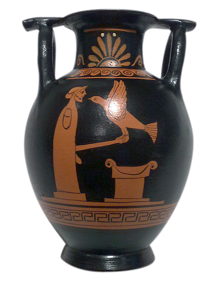 Ancient Greek Vase with Erotic Scene