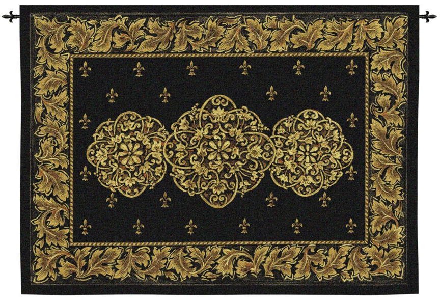 Black Medallion Wall Tapestry