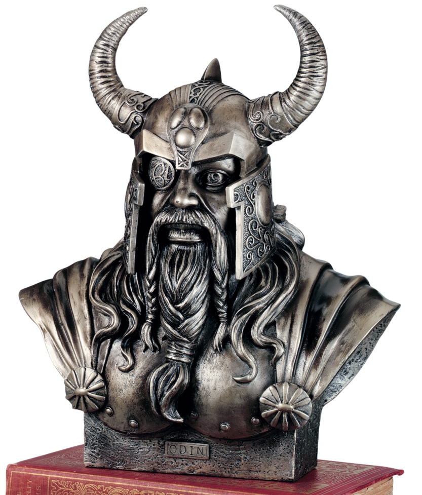Odin Norse Mythology Supreme God Sculpture Bust