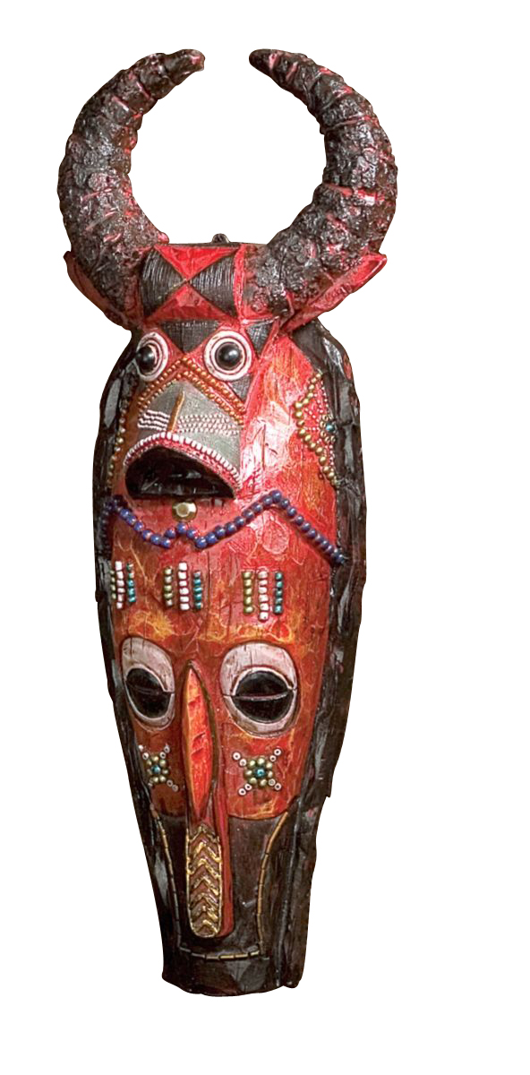 Cape Buffalo Congo Mask Wall Sculptures