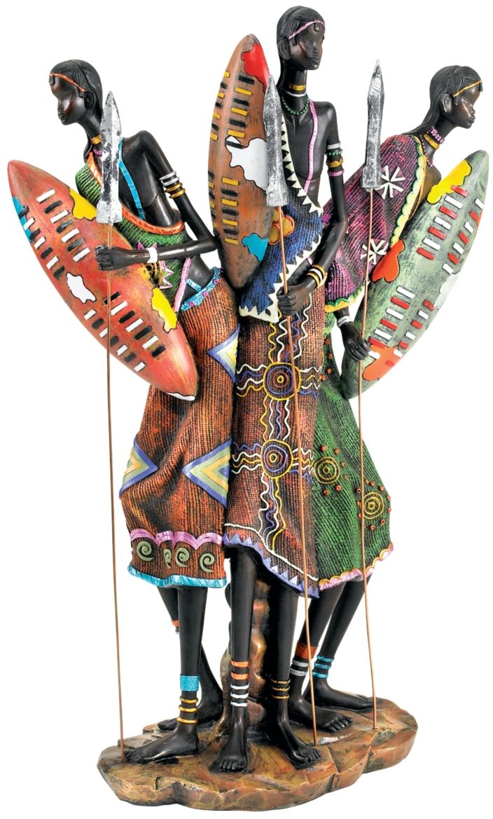 Zulu Warriors of Kenya Sculpture