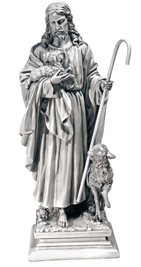 Jesus the Good Shepherd Garden Statue (Medium)