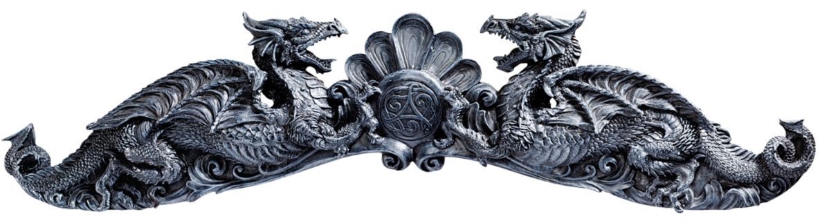 Heraldic Dragons of Avebury Wall Pediment