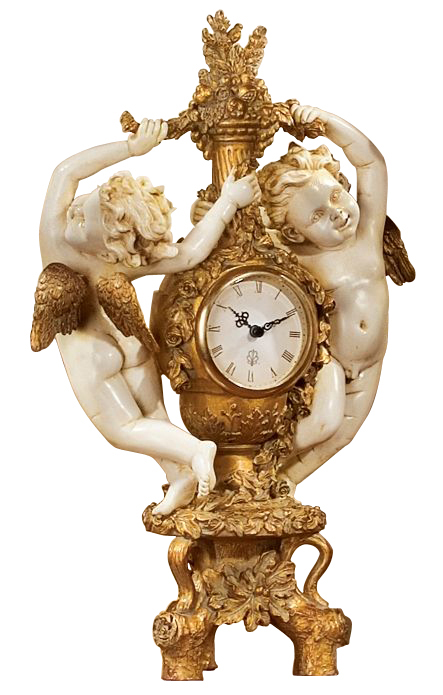 French Baroque Cherubs Harvest Clock