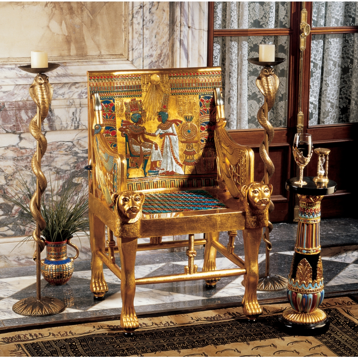 Throne Chair of Egyptian Pharaoh Tutankhamun