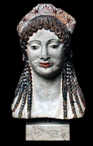 Acropolis Kore of Athens Greek Museum Copy Sculpture Bust