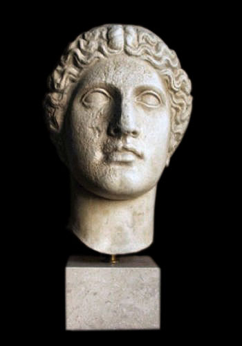 Head of ancient Greek supreme goddess Hera –  Museum Copy Sculpture Bust