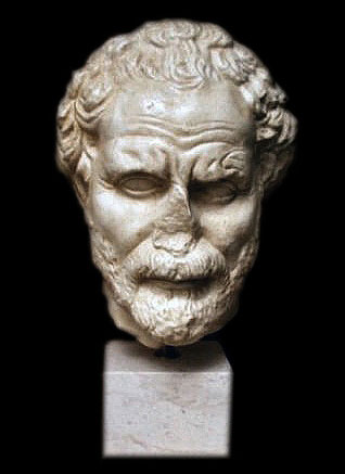 Demosthenes ancient Greek orator Museum sculpture Bust